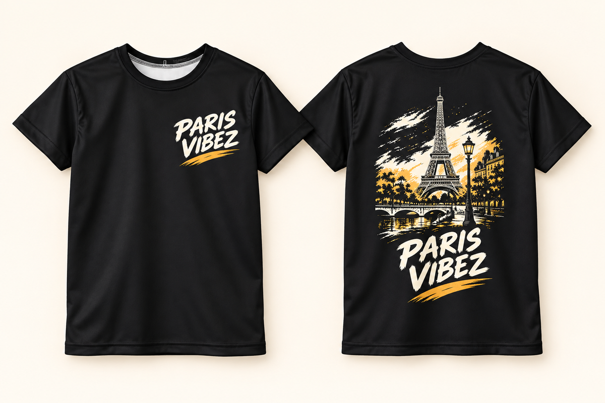 Paris Vibez Kids Jersey | Eiffel Tower Graphic