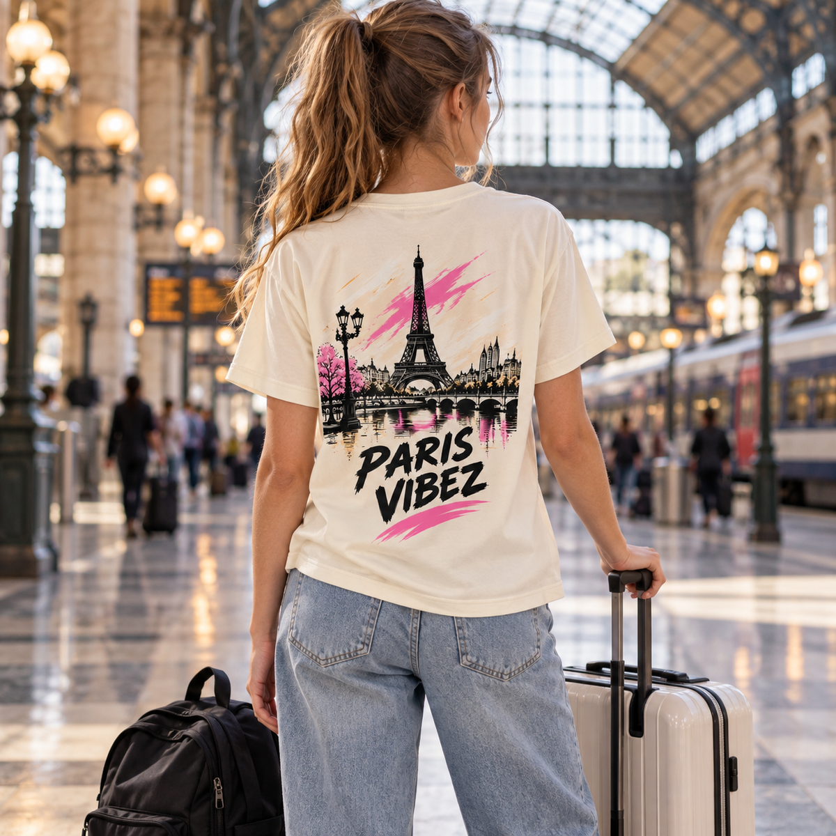 Paris Vibez Tee Kids Jersey | Eiffel Tower Graphic