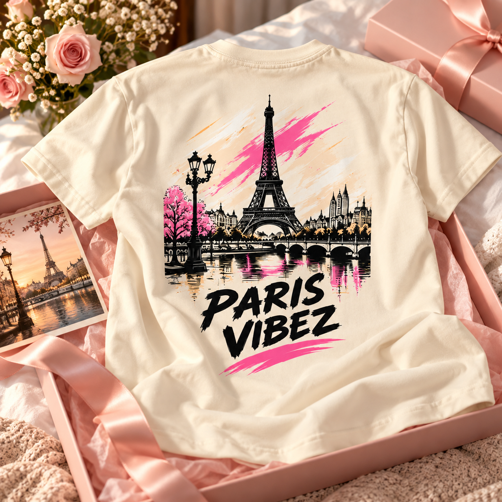 Paris Vibez Tee Kids Jersey | Eiffel Tower Graphic