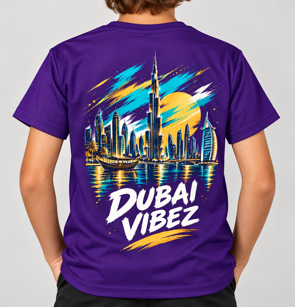 Dubai Vibez Kids Jersey | Dubai Skyline Sports Tee