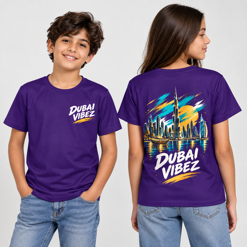 Dubai Vibez Kids Jersey | Dubai Skyline Sports Tee