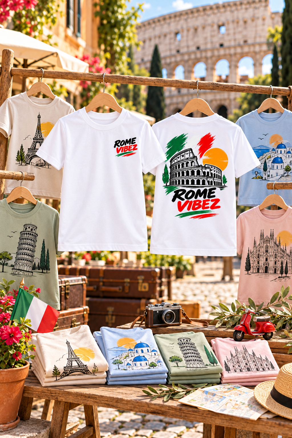 Rome Vibez Kids Jersey | Colosseum Italy skyline, Italian flag colors
