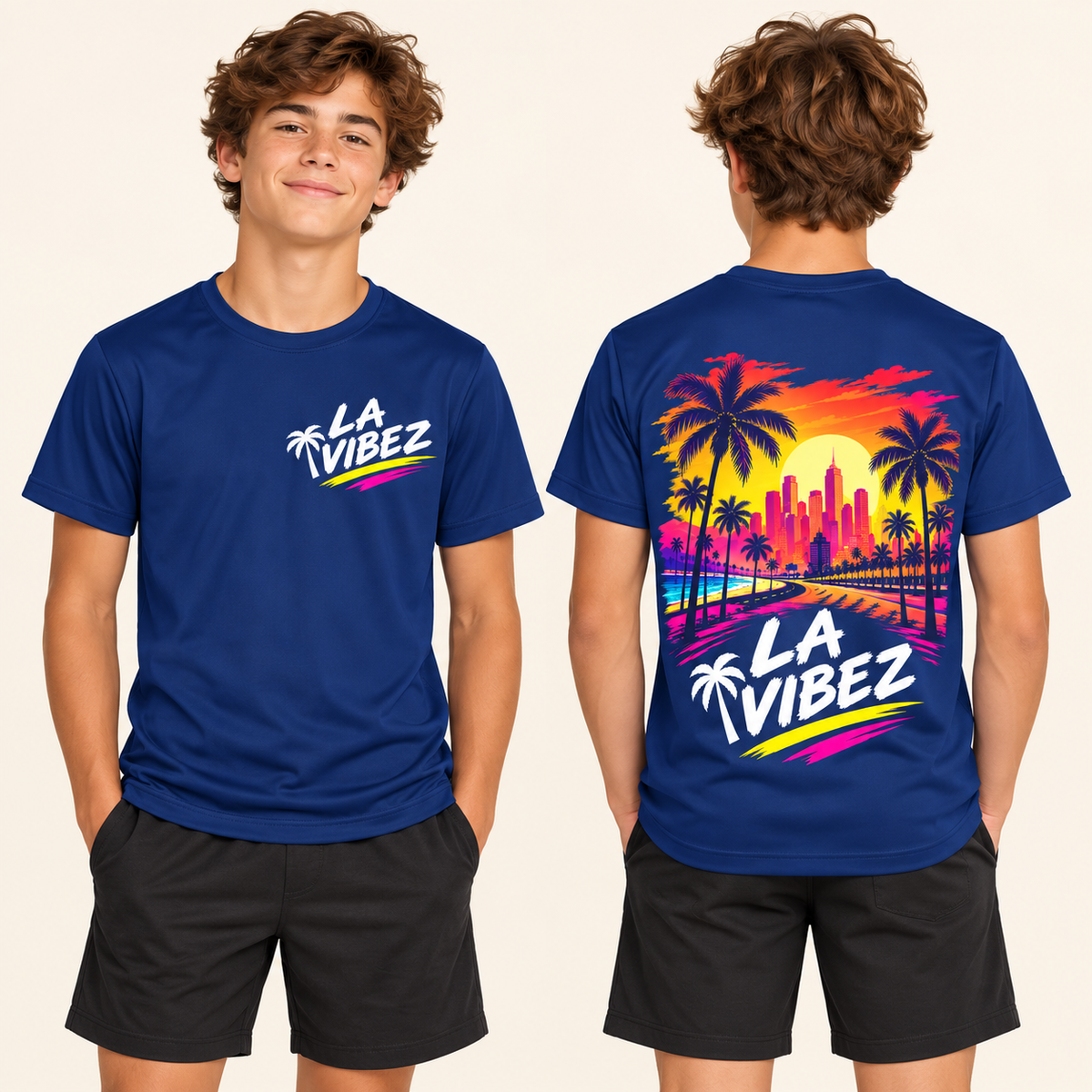 LA Vibez Palm Sunset Graphic Kids Jersey