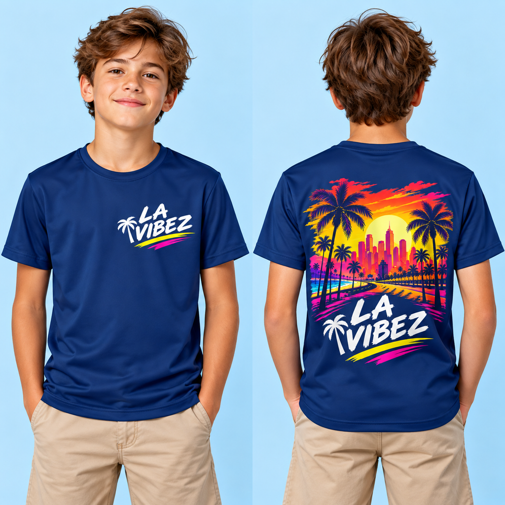LA Vibez Palm Sunset Graphic Kids Jersey
