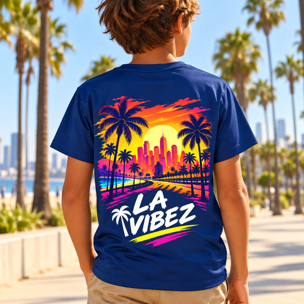 LA Vibez Palm Sunset Graphic Kids Jersey