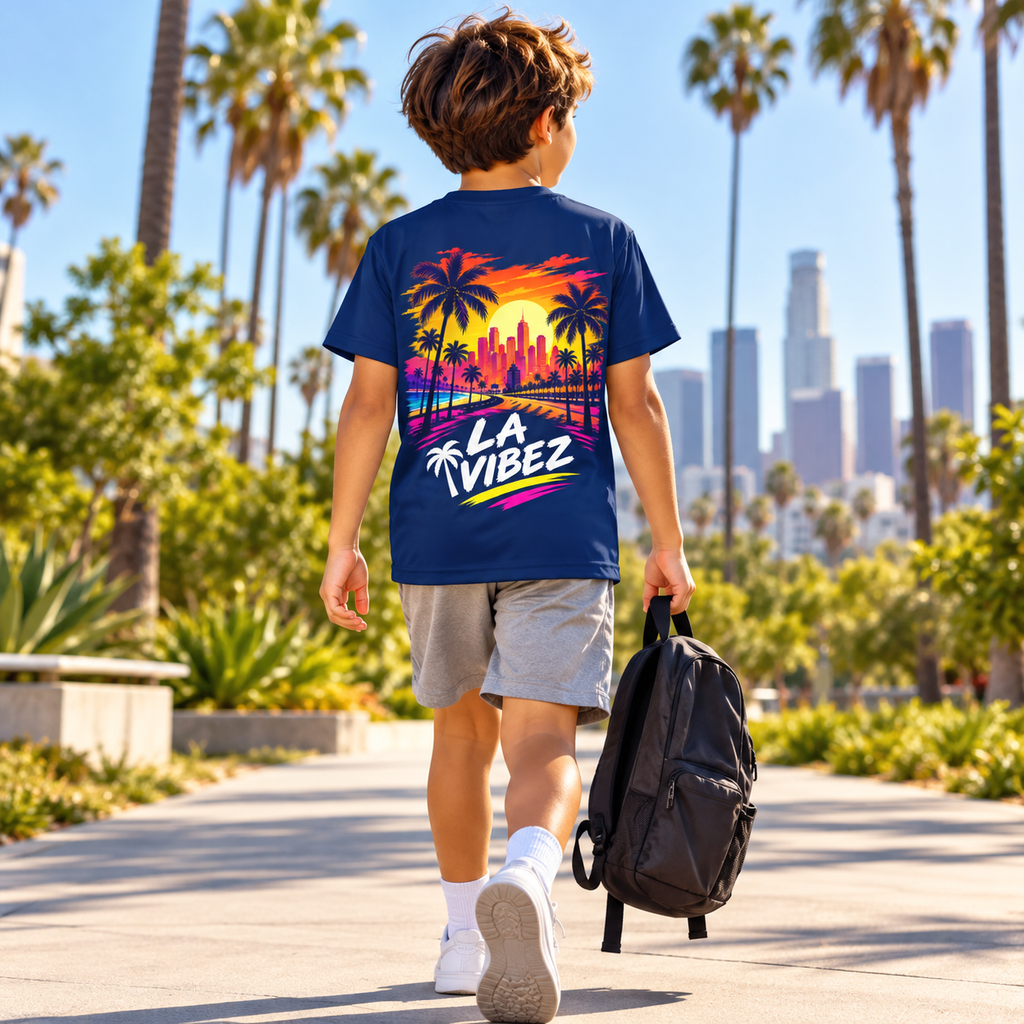 LA Vibez Palm Sunset Graphic Kids Jersey