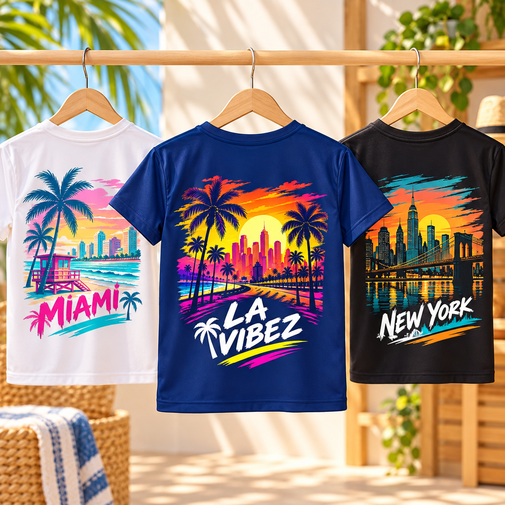 LA Vibez Palm Sunset Graphic Kids Jersey