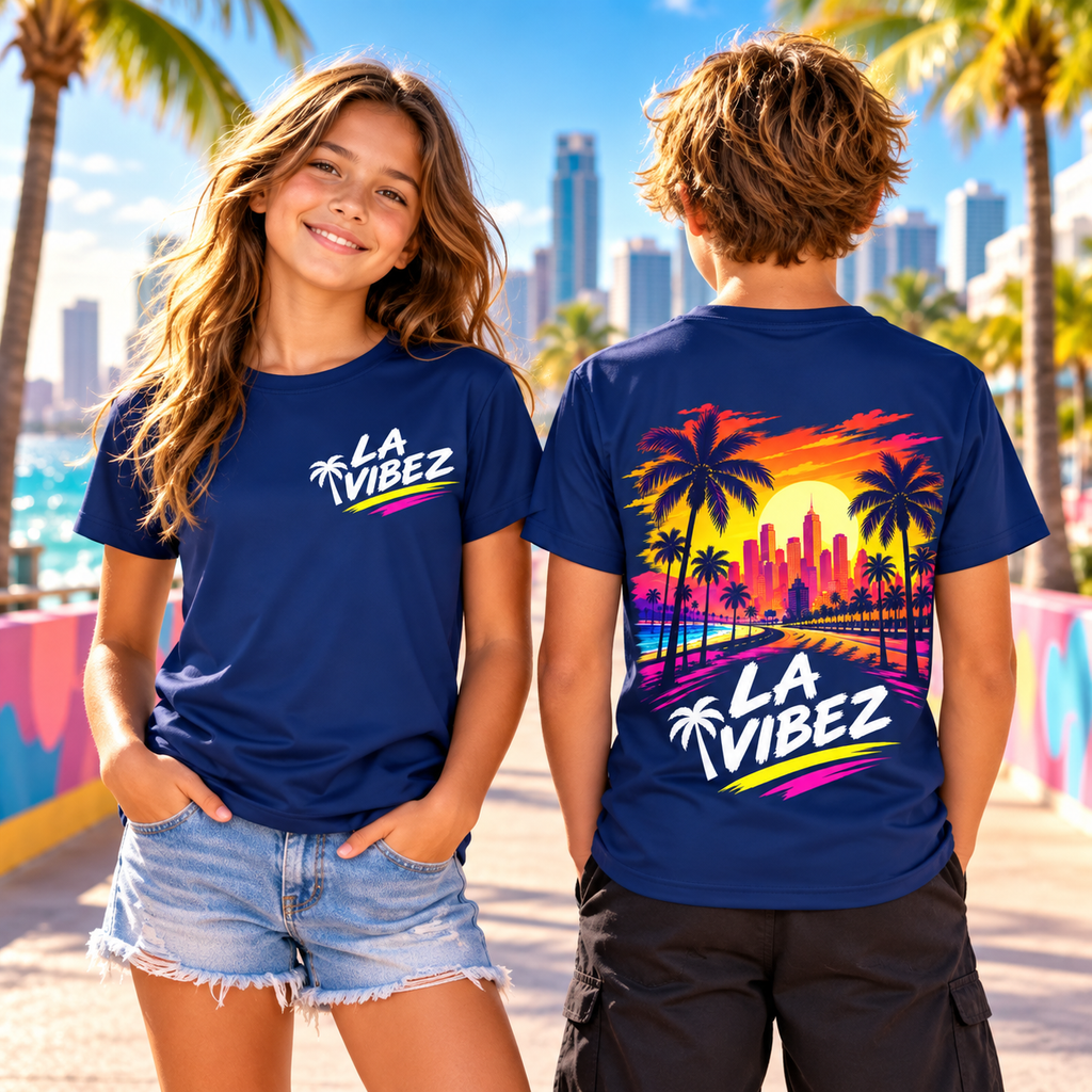 LA Vibez Palm Sunset Graphic Kids Jersey