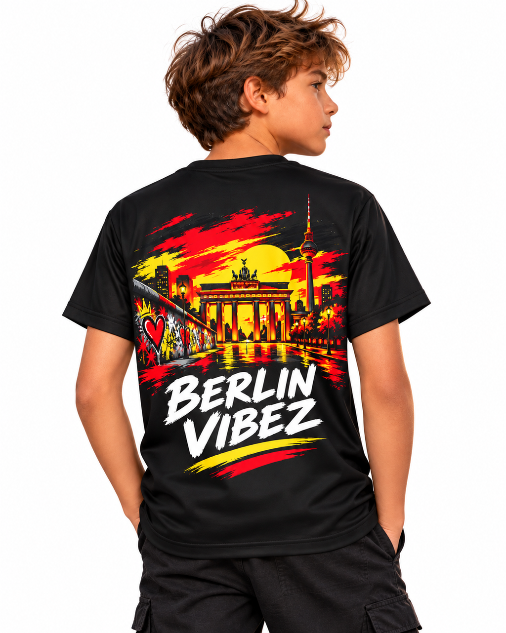 Berlin Vibez Kids Jersey | Berlin skyline graphic sports tee