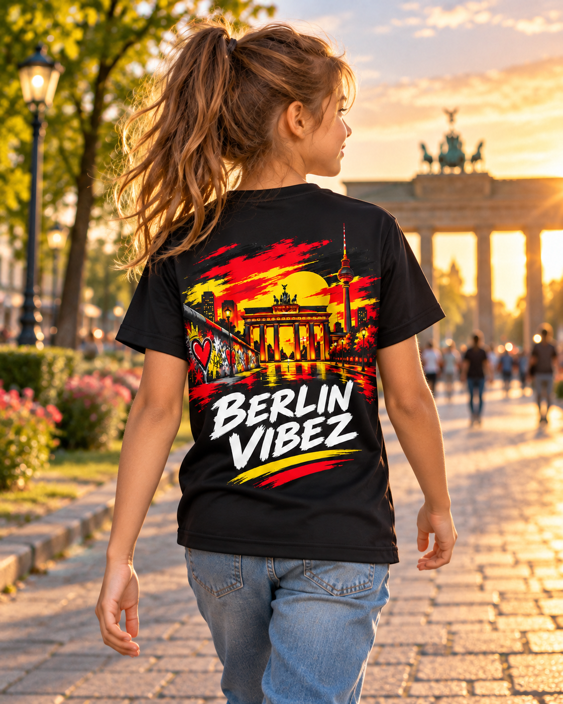 Berlin Vibez Kids Jersey | Berlin skyline graphic sports tee
