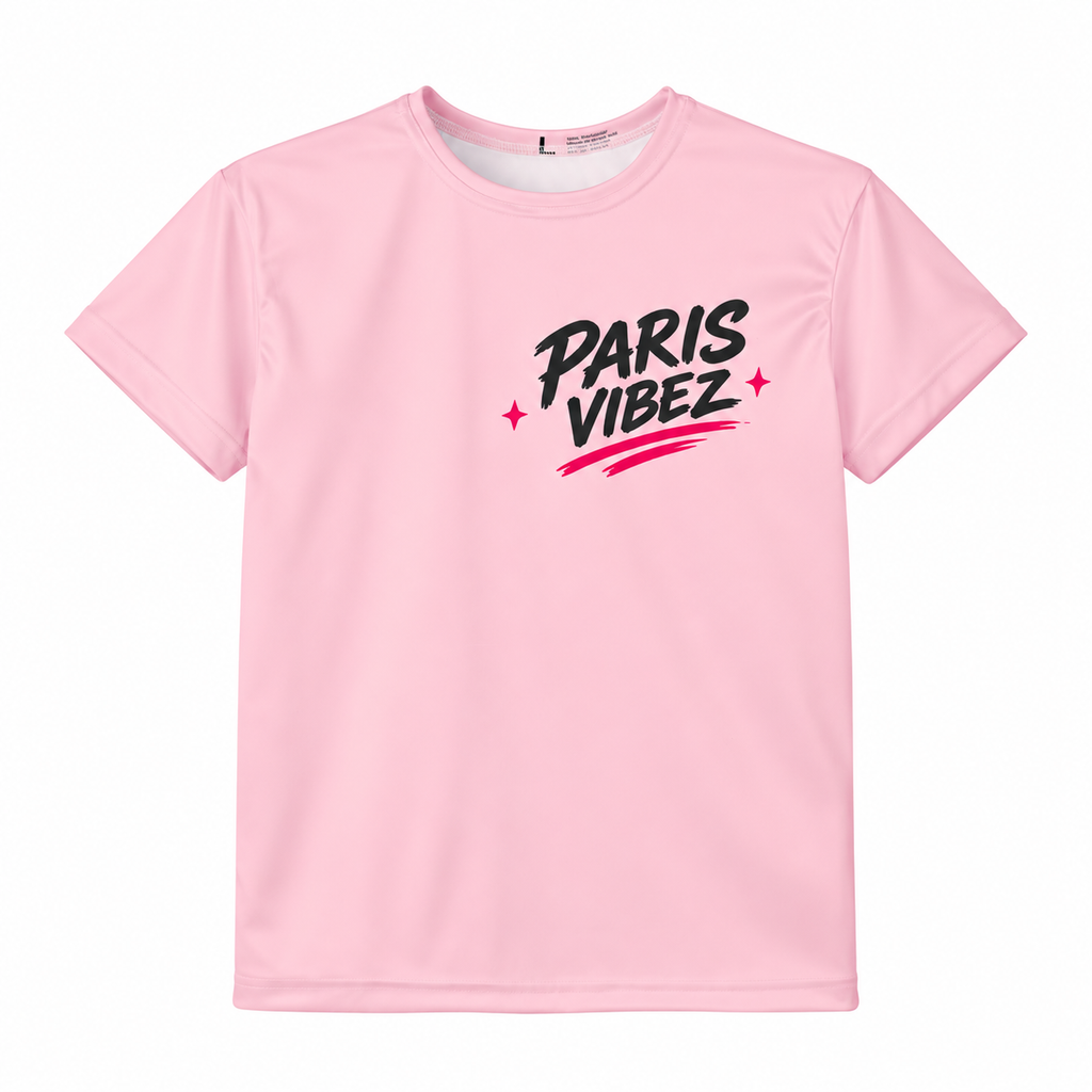 Paris Vibez Kids Jersey | Eiffel Tower Floral Heart Design