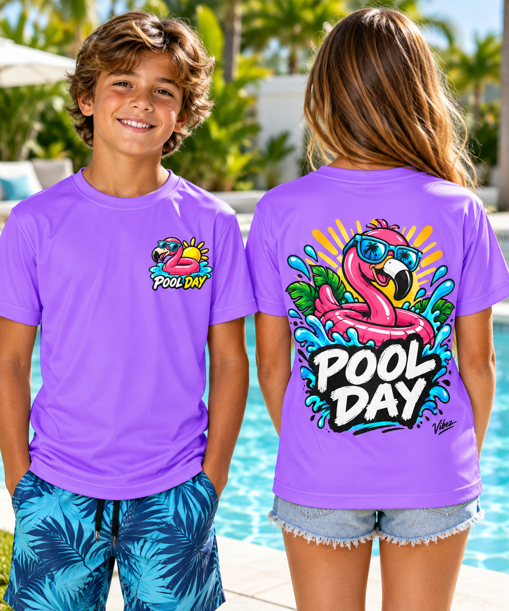 Pool Day Flamingo Kids Jersey | All-Over Print