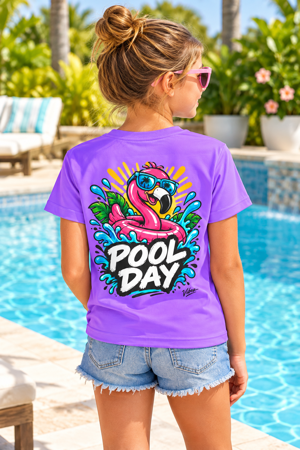 Pool Day Flamingo Kids Jersey | All-Over Print