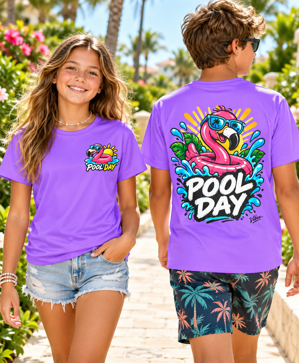 Pool Day Flamingo Kids Jersey | All-Over Print