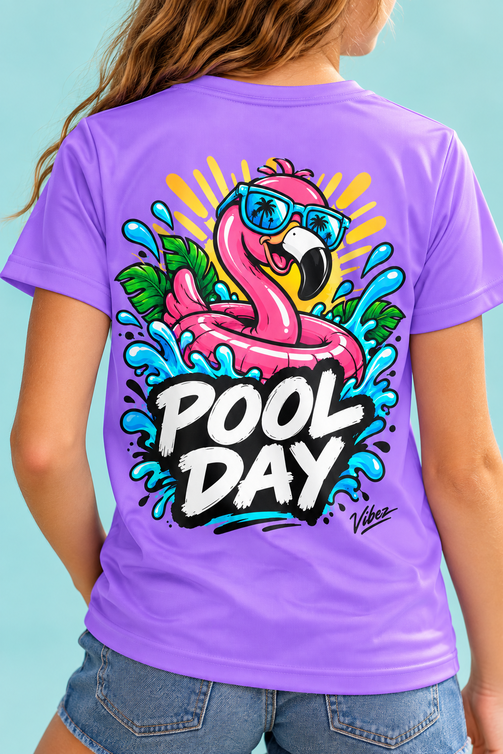Pool Day Flamingo Kids Jersey | All-Over Print