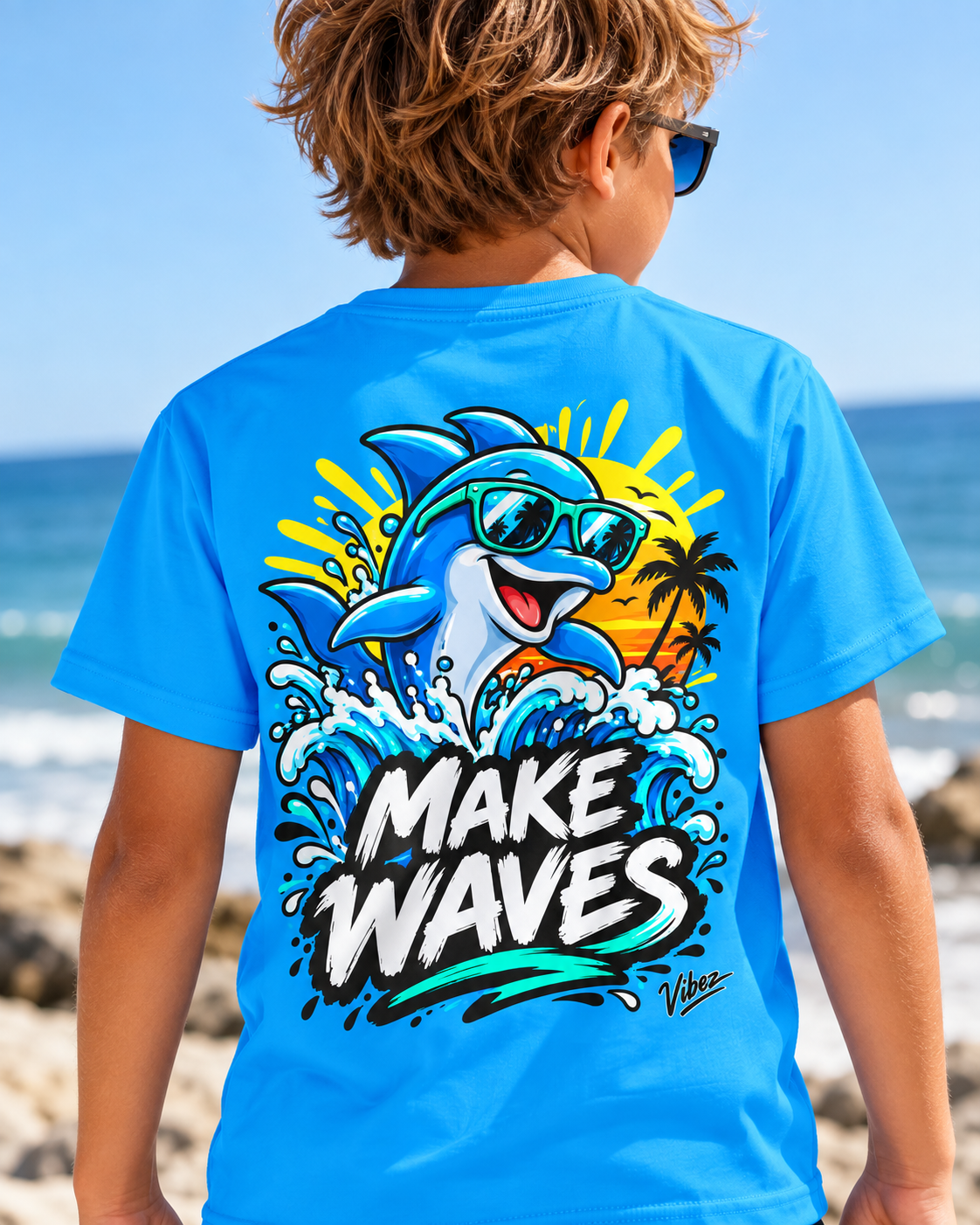 Make Waves Shark Graphic Kids Jersey | Kids Jersey