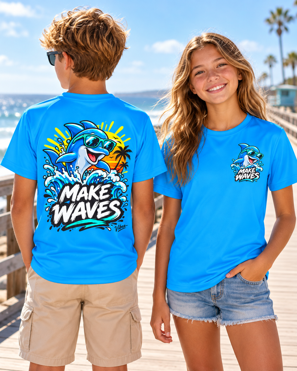 Make Waves Shark Graphic Kids Jersey | Kids Jersey