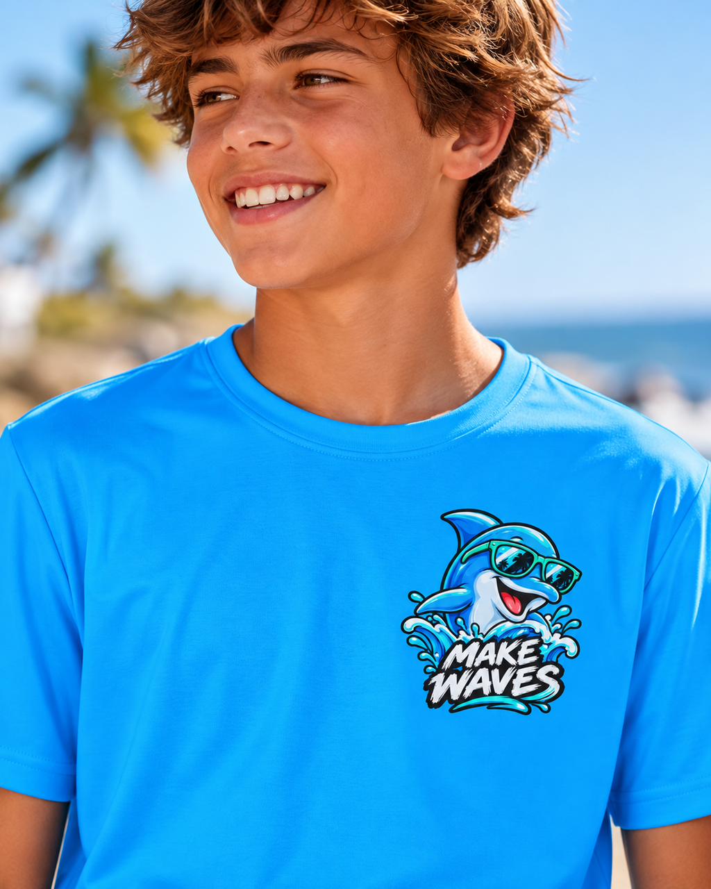 Make Waves Shark Graphic Kids Jersey | Kids Jersey