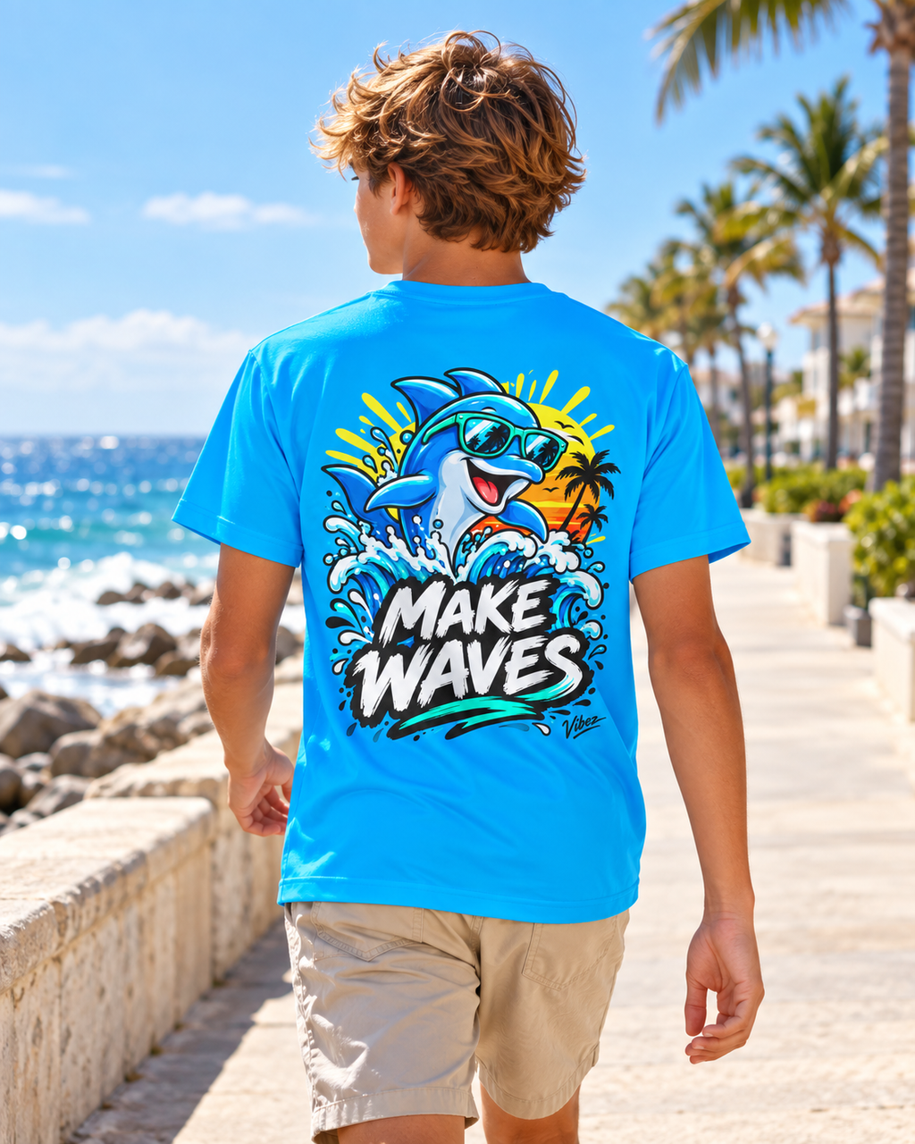 Make Waves Shark Graphic Kids Jersey | Kids Jersey