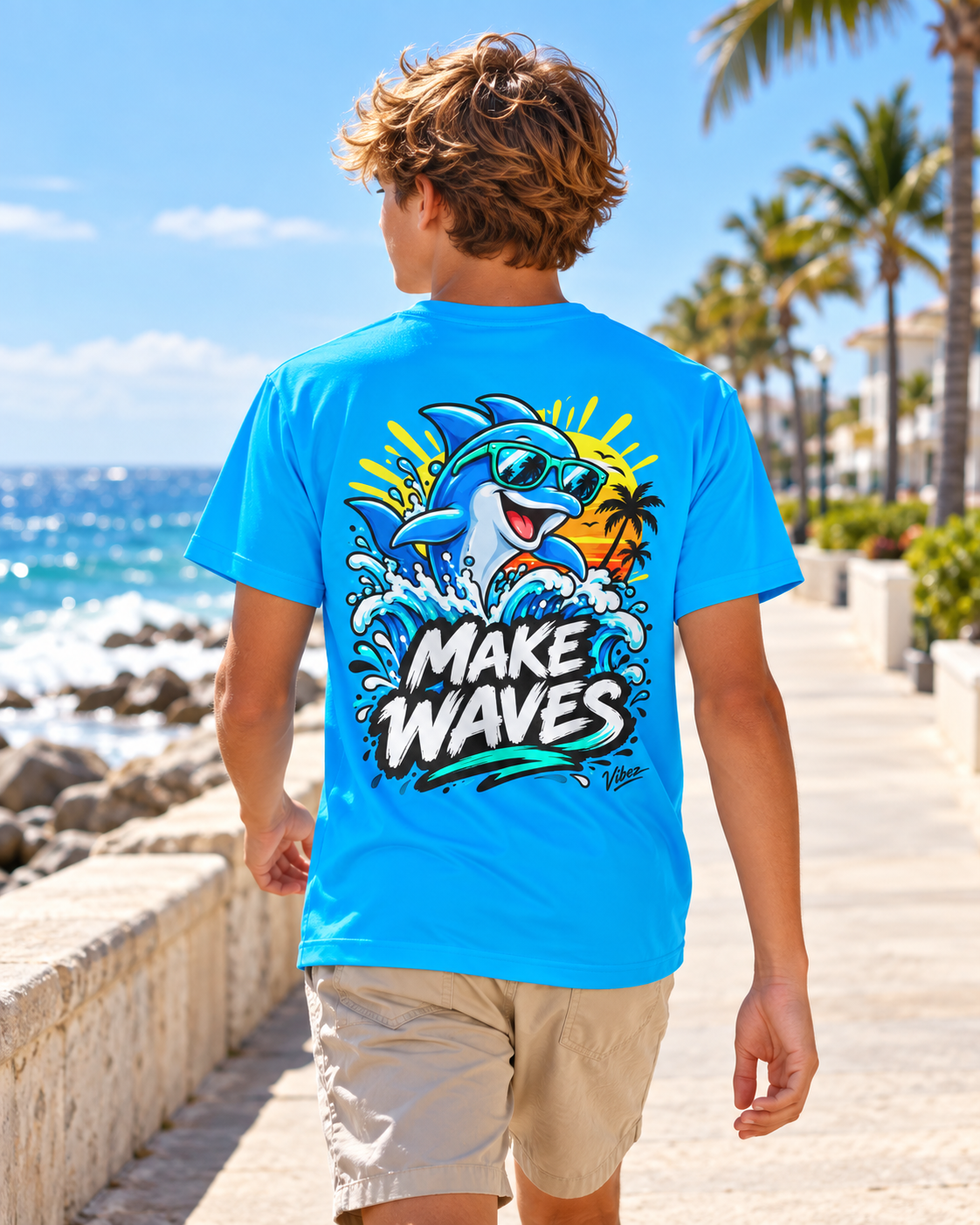 Make Waves Shark Graphic Kids Jersey | Kids Jersey