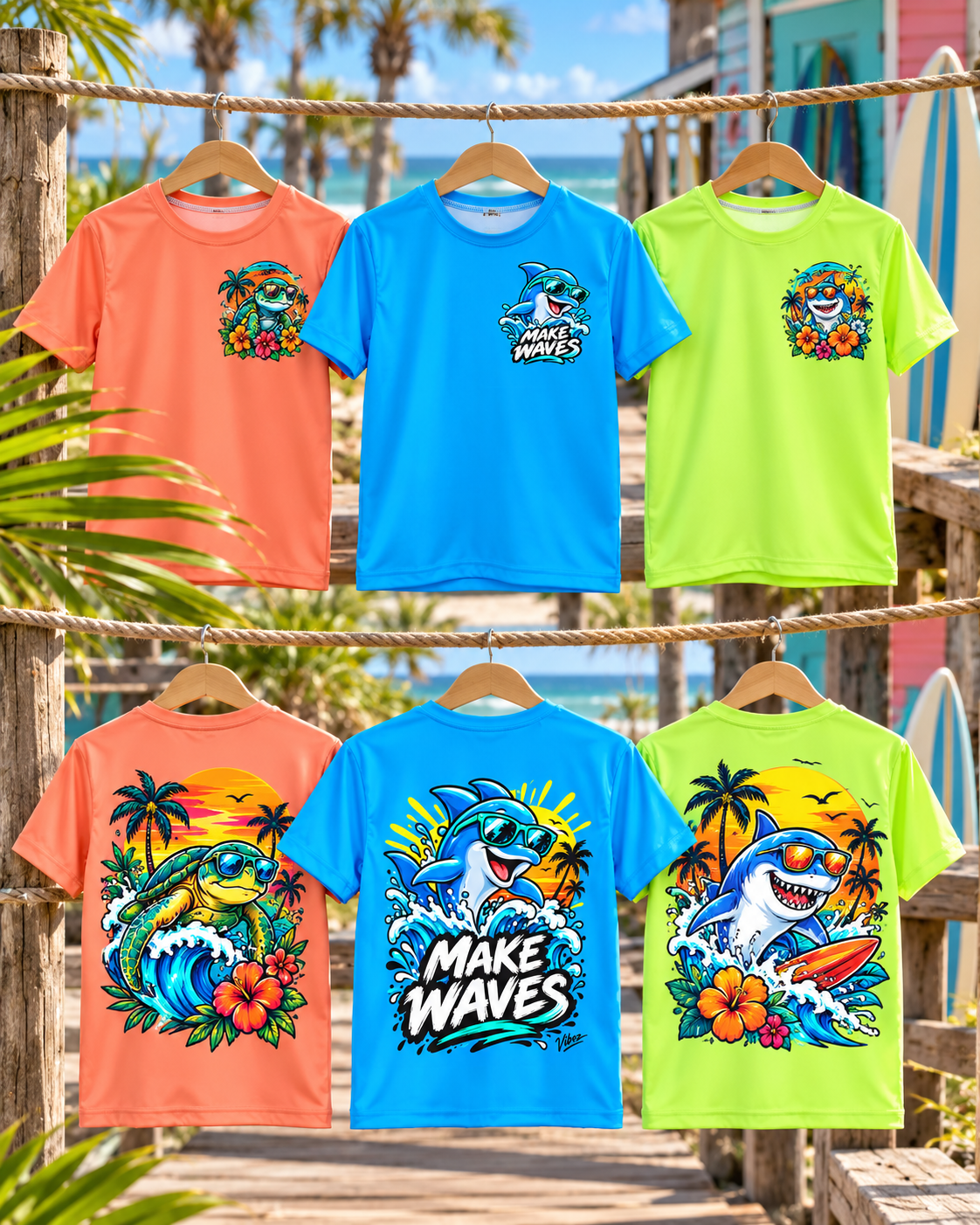 Make Waves Shark Graphic Kids Jersey | Kids Jersey
