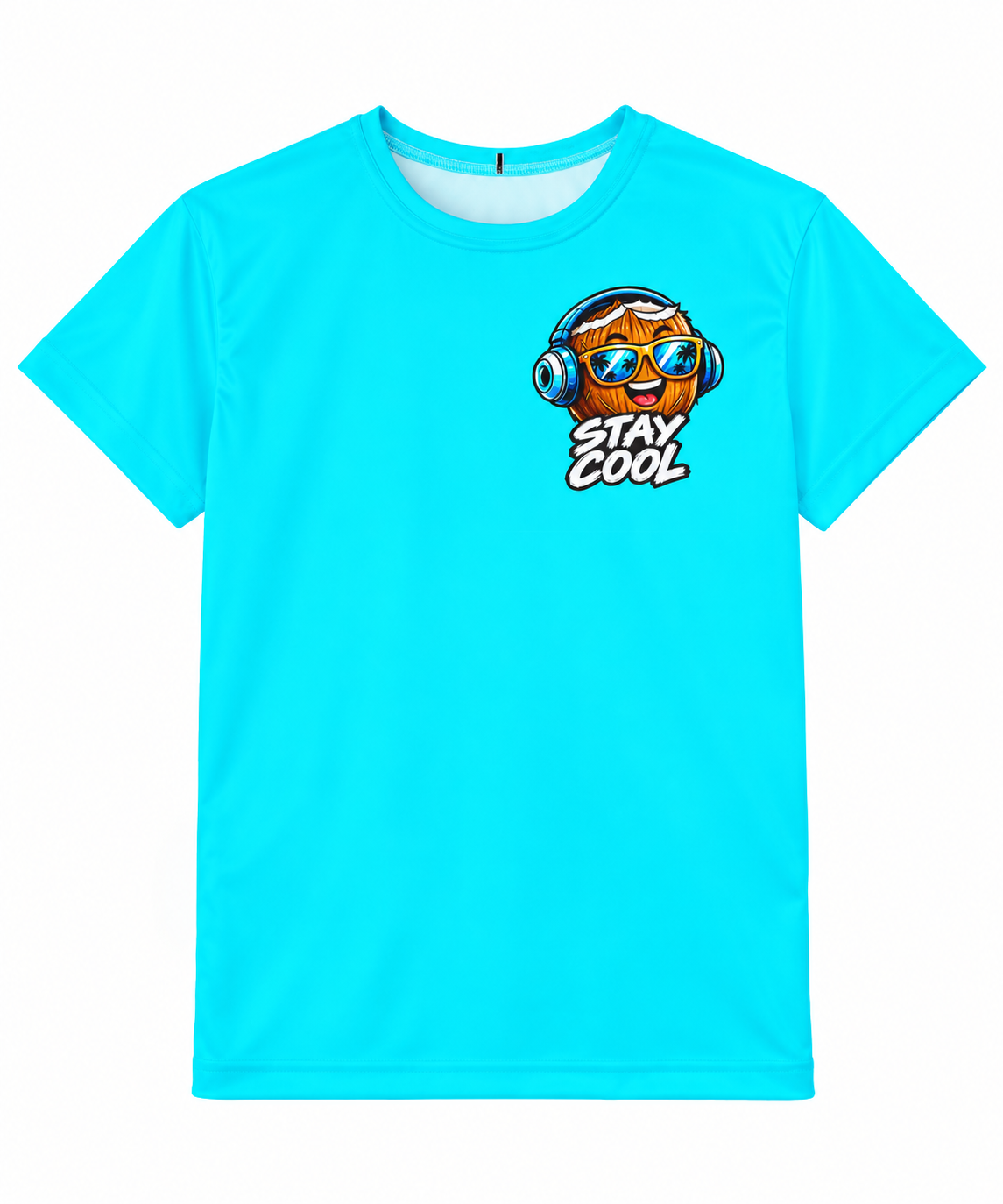 Stay Cool Coconut Character Kids Jersey | Tropical Summer Sports Tee