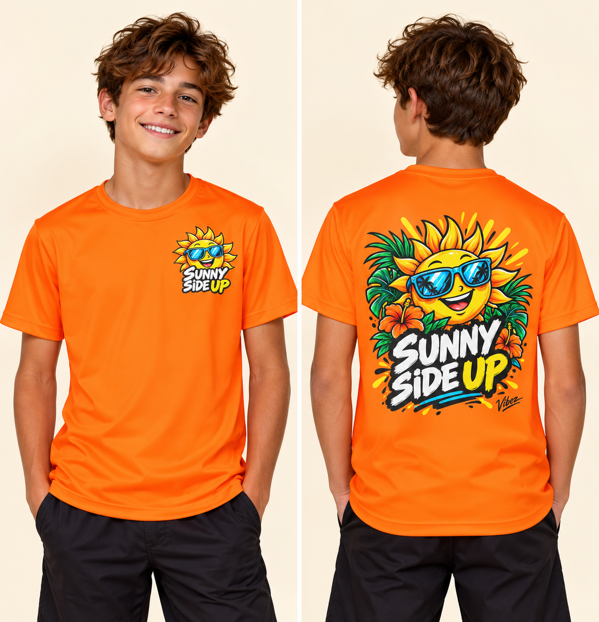 Sunny Side Up Sunshine Character Kids Jersey | All-Over Print