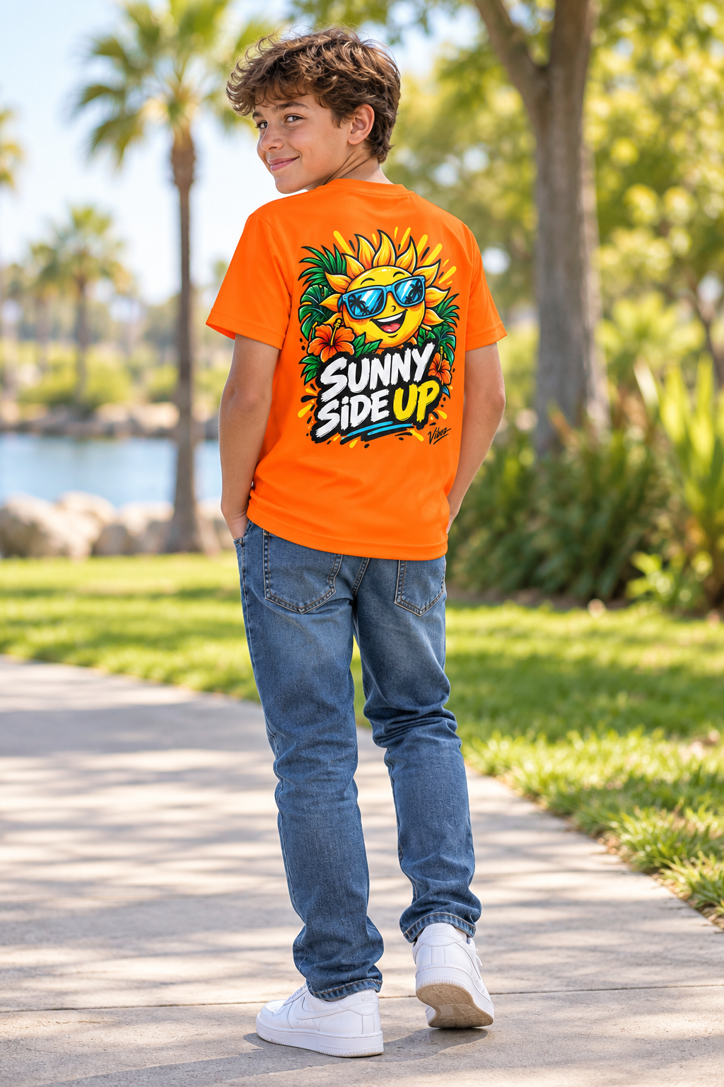 Sunny Side Up Sunshine Character Kids Jersey | All-Over Print