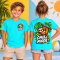 Chill Mode Sloth Kids Jersey | Tropical Sloth Graphic Tee