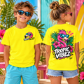 Tropic Vibez Flamingo Kids Jersey | Tropical Flamingo Graphic Tee