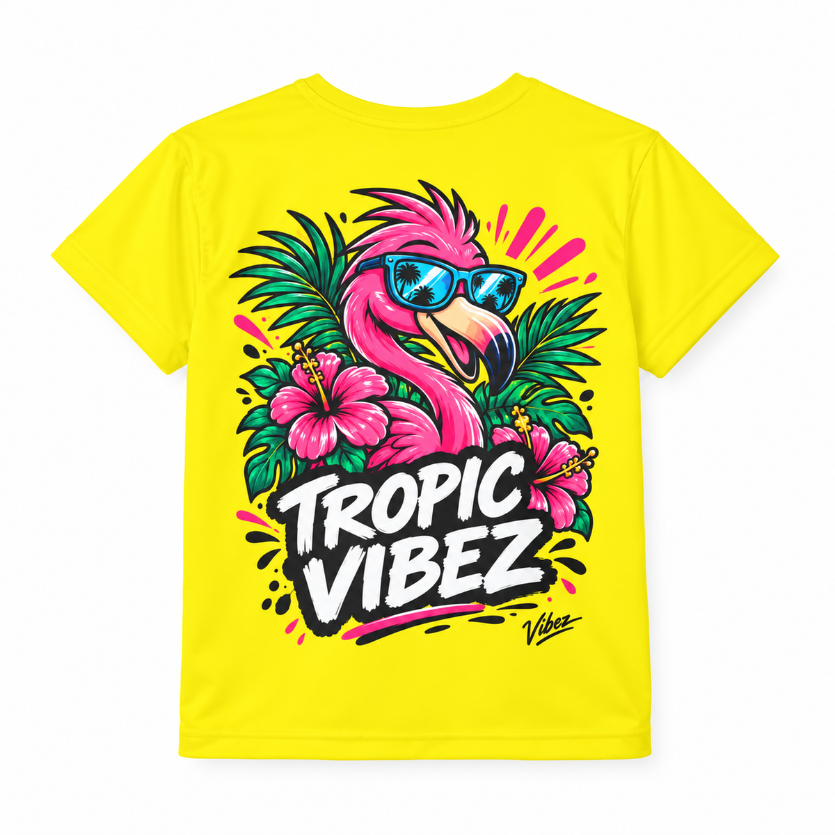 Tropic Vibez Flamingo Kids Jersey | Tropical Flamingo Graphic Tee