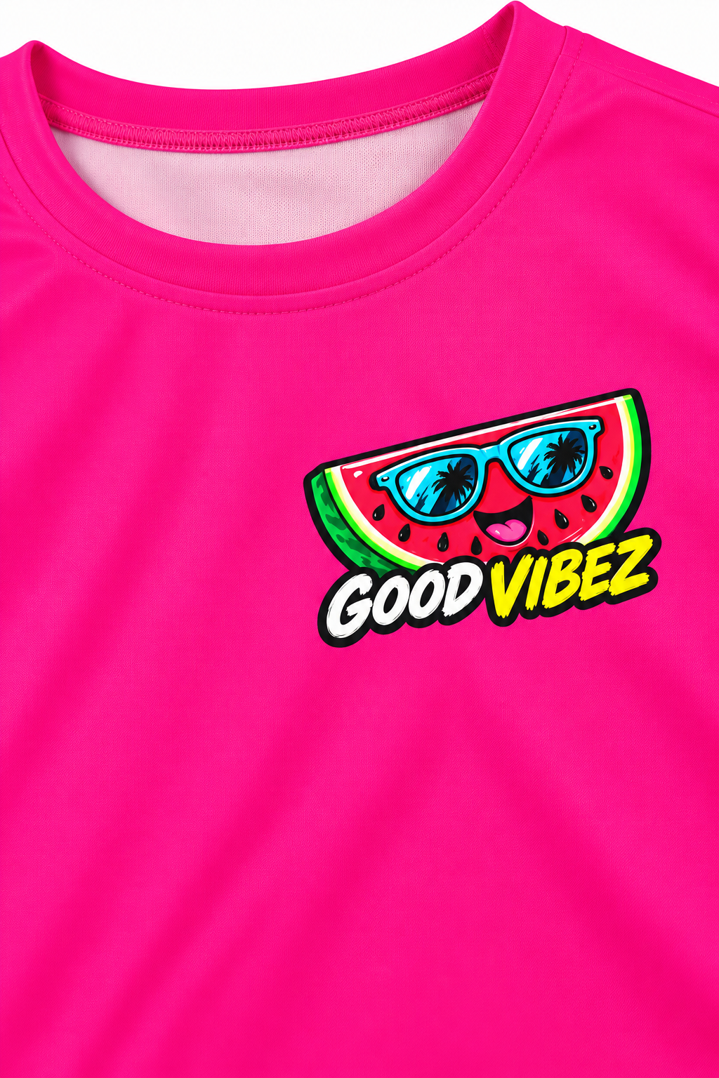 Good Vibez Watermelon Graphic Kids Jersey | Pink AOP