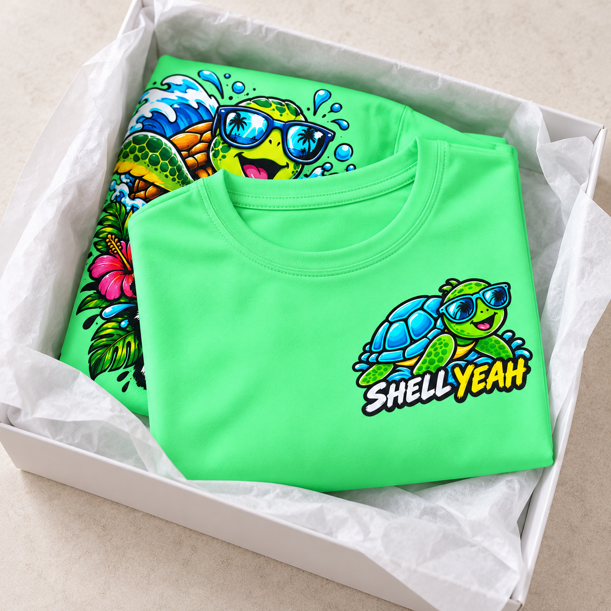 Shell Yeah Turtle Kids Jersey | Surfing Sea Turtle Graphic