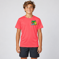 Beach Vibez Surfing Character Kids Jersey | Tropical Palm & Hibiscus