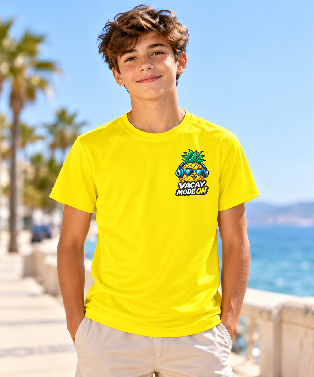 Vacay Mode Pineapple Kids Jersey | Tropical Vacation Shirt