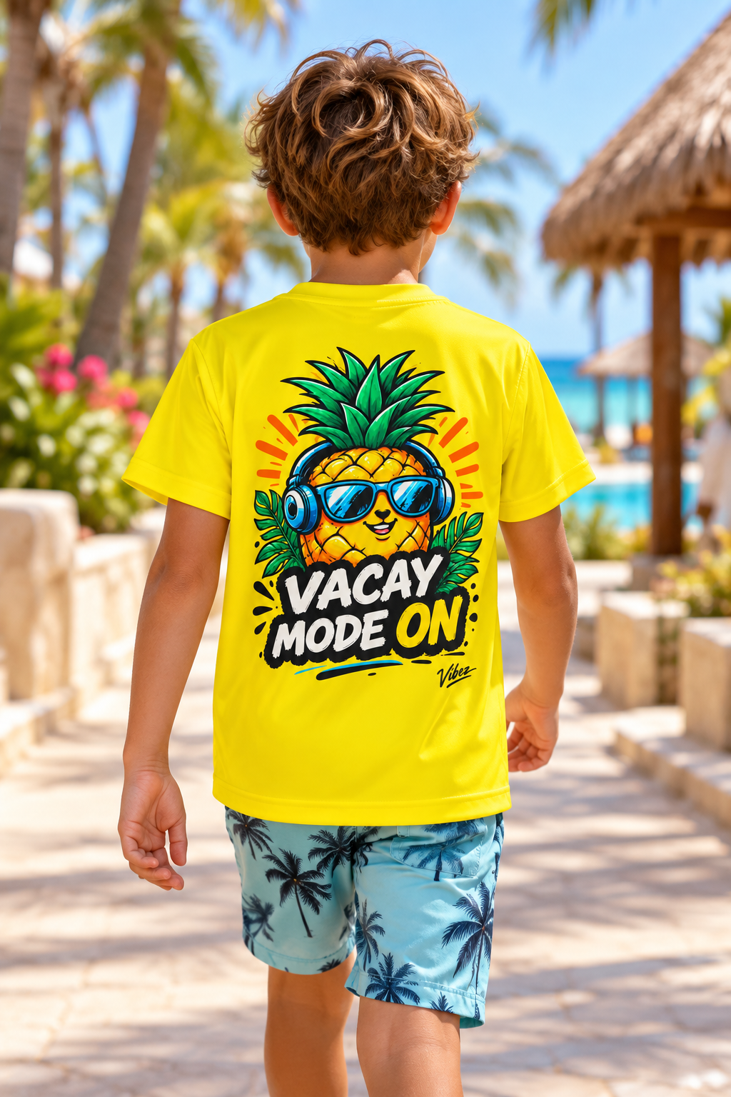 Vacay Mode Pineapple Kids Jersey | Tropical Vacation Shirt