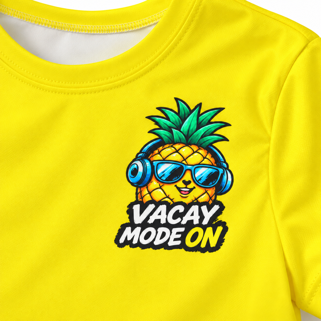 Vacay Mode Pineapple Kids Jersey | Tropical Vacation Shirt