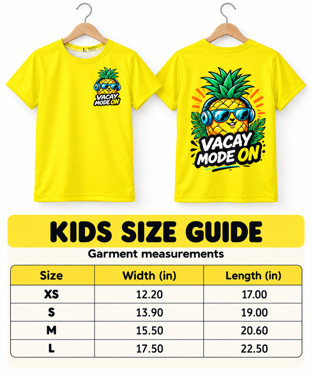 Vacay Mode Pineapple Kids Jersey | Tropical Vacation Shirt