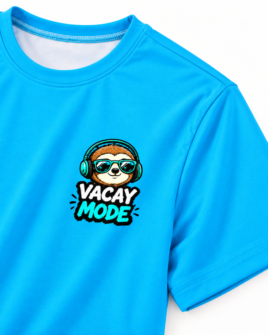 Vacay Mode Sloth Kids Jersey | Tropical Vacation Tee