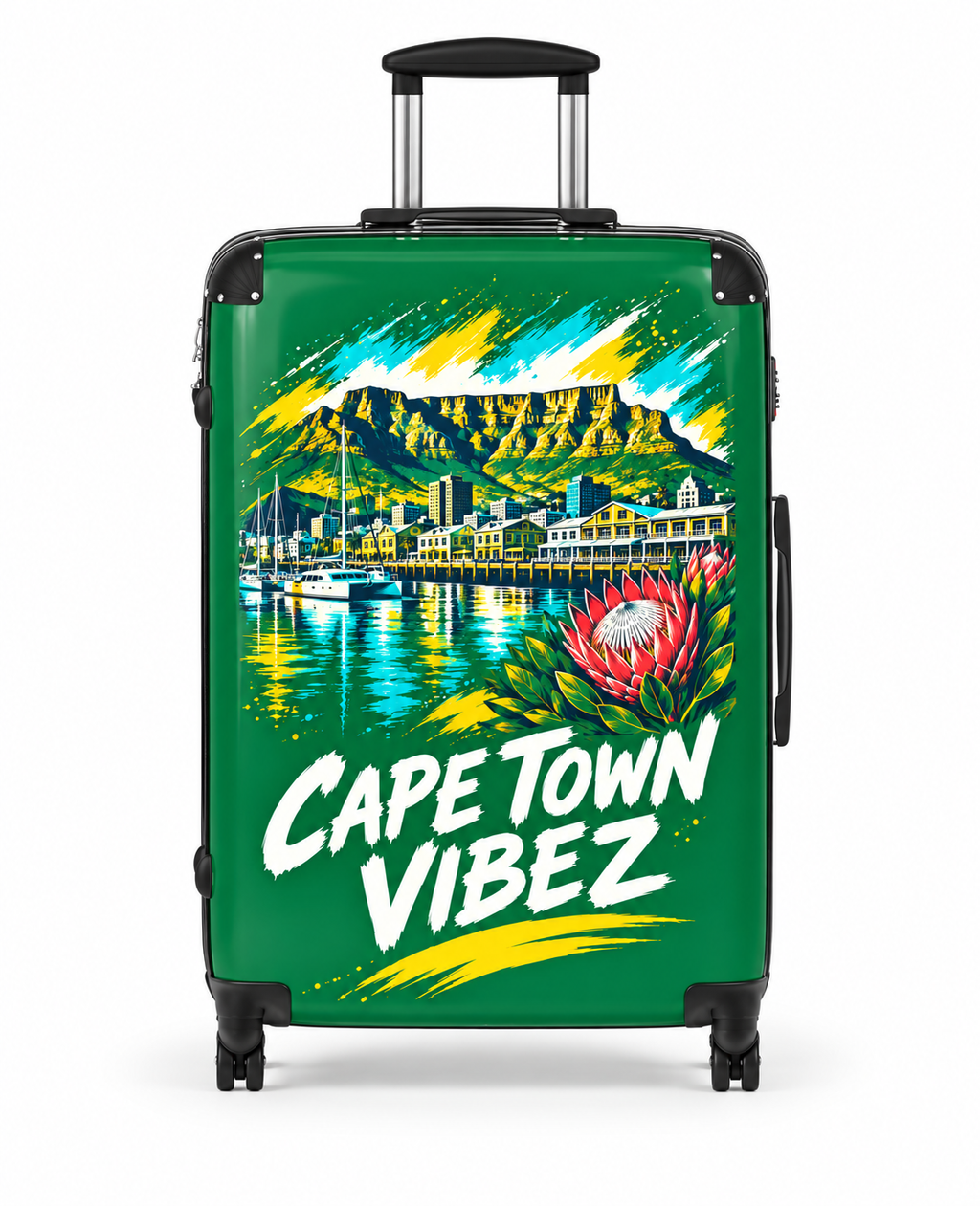 Cape Town Vibez Suitcase | Travel Luggage Cover, Table Mountain Design