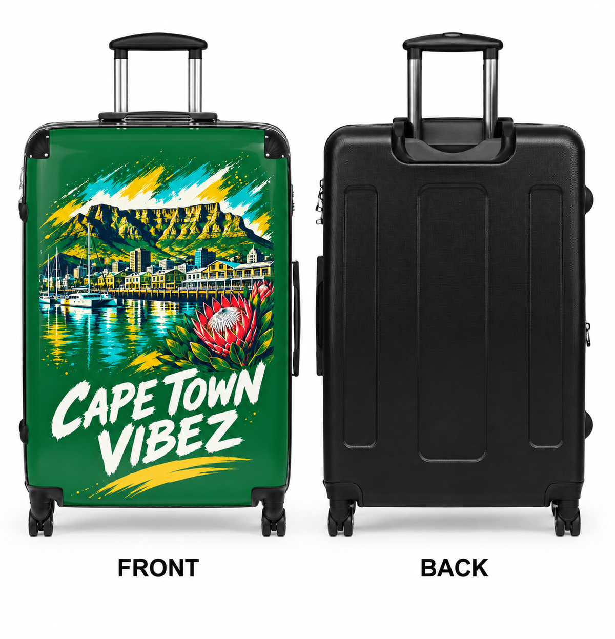 Cape Town Vibez Suitcase | Travel Luggage Cover, Table Mountain Design