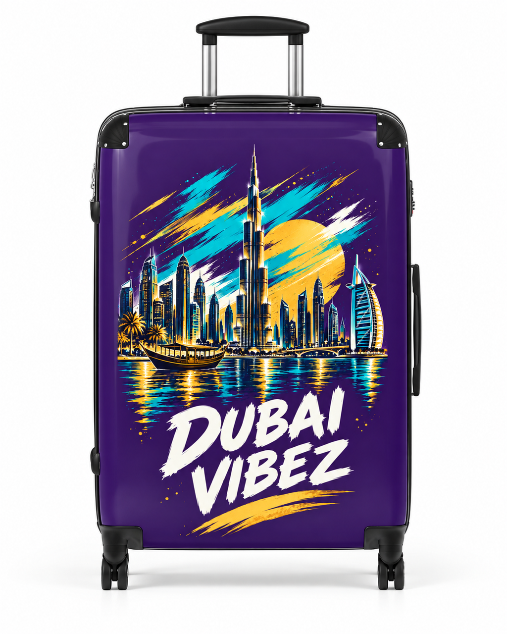 Dubai Vibez Suitcase | Skyline Luggage Cover, Travel Case