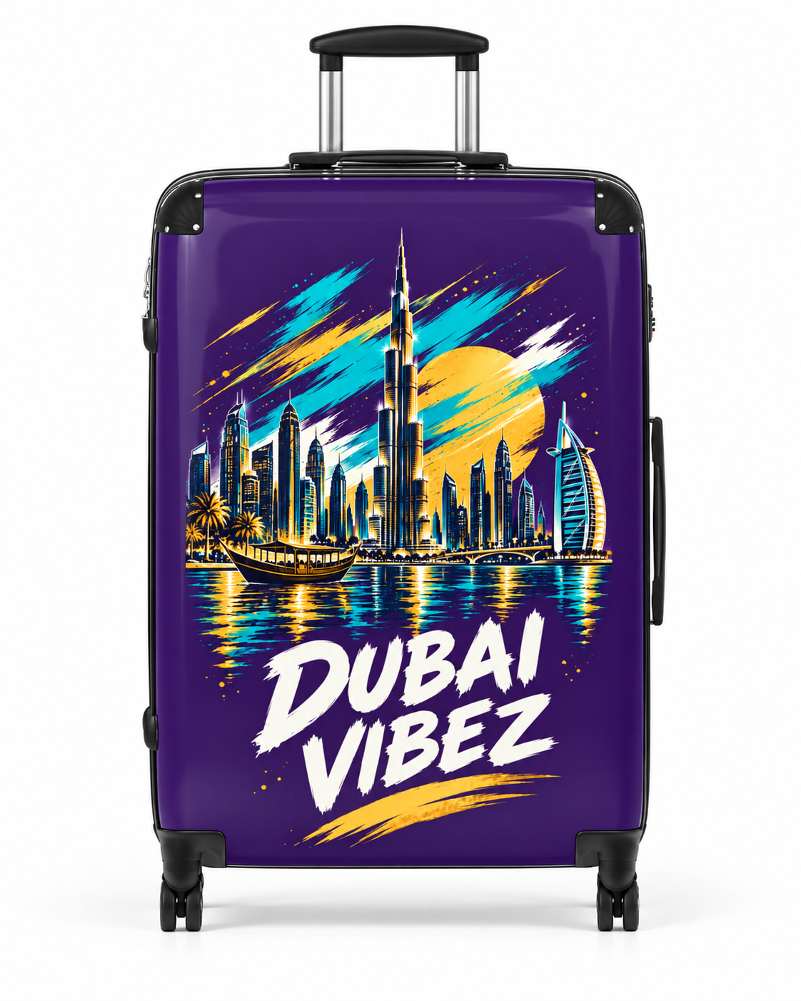 Dubai Vibez Suitcase | Skyline Luggage Cover, Travel Case