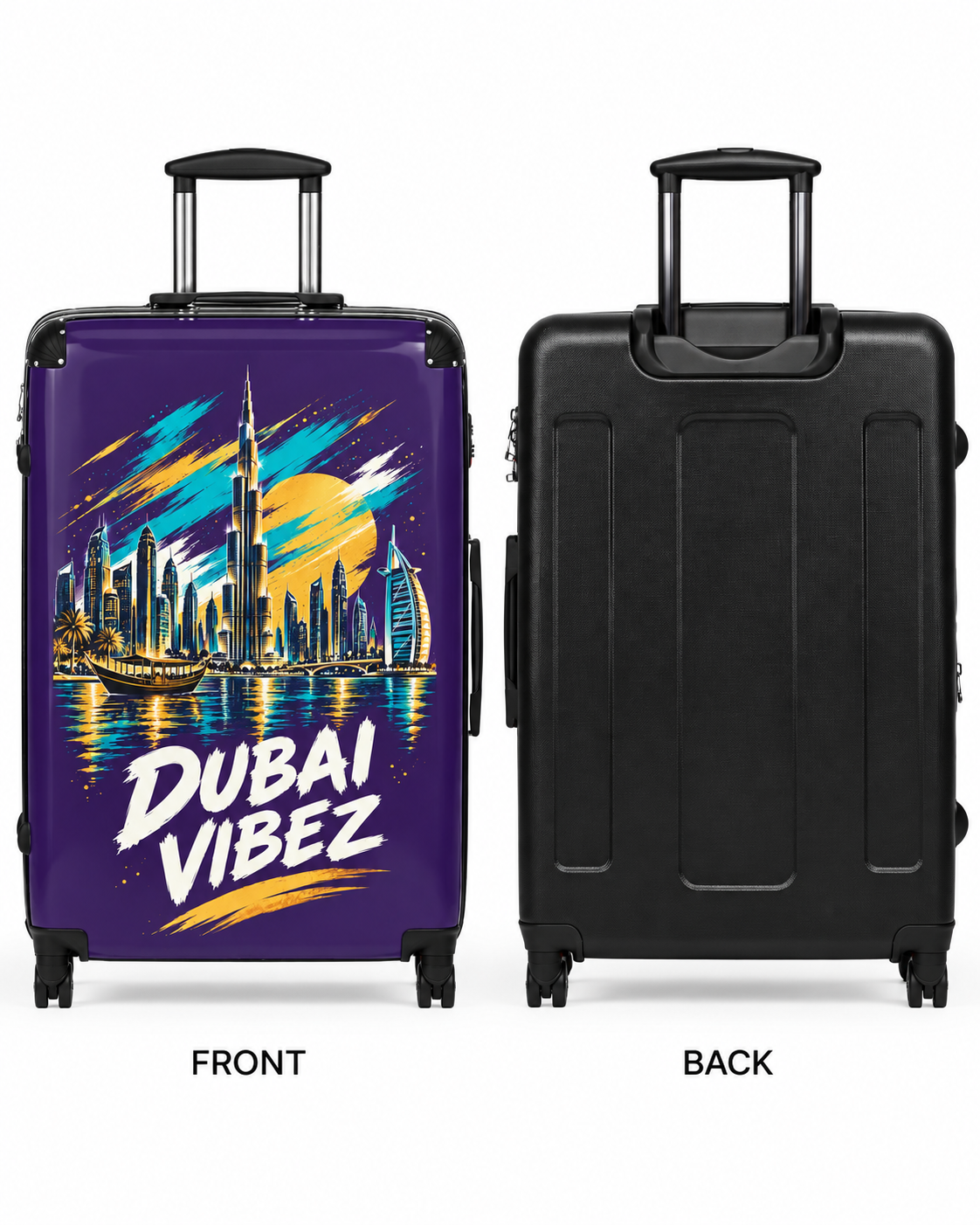 Dubai Vibez Suitcase | Skyline Luggage Cover, Travel Case