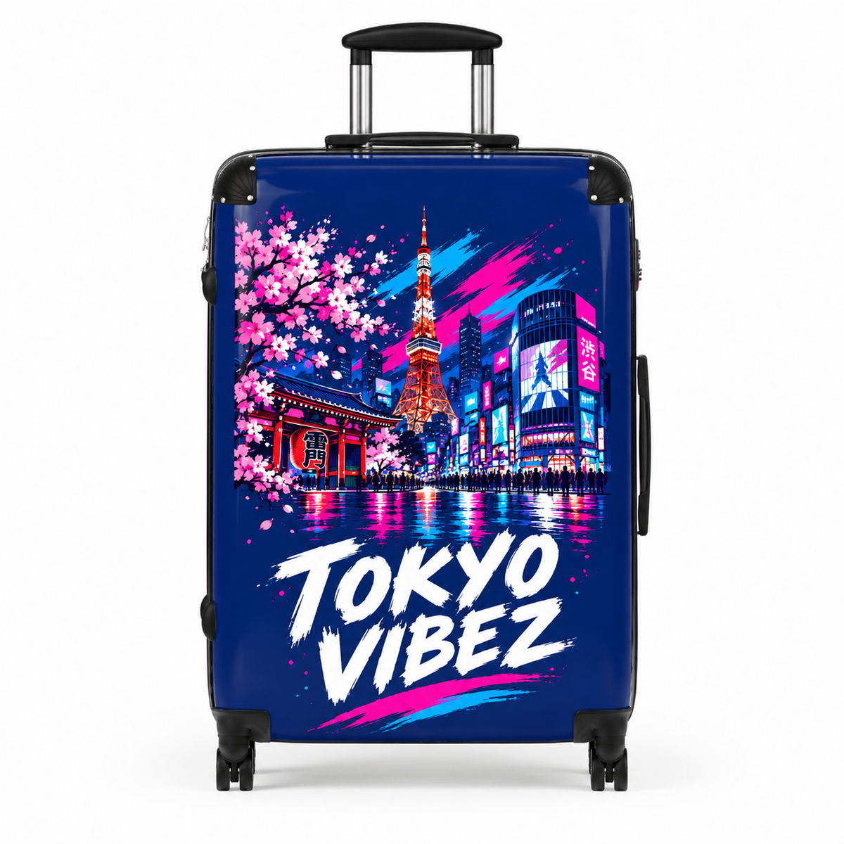 Tokyo Vibez Suitcase | Sakura Night Skyline Carry-On