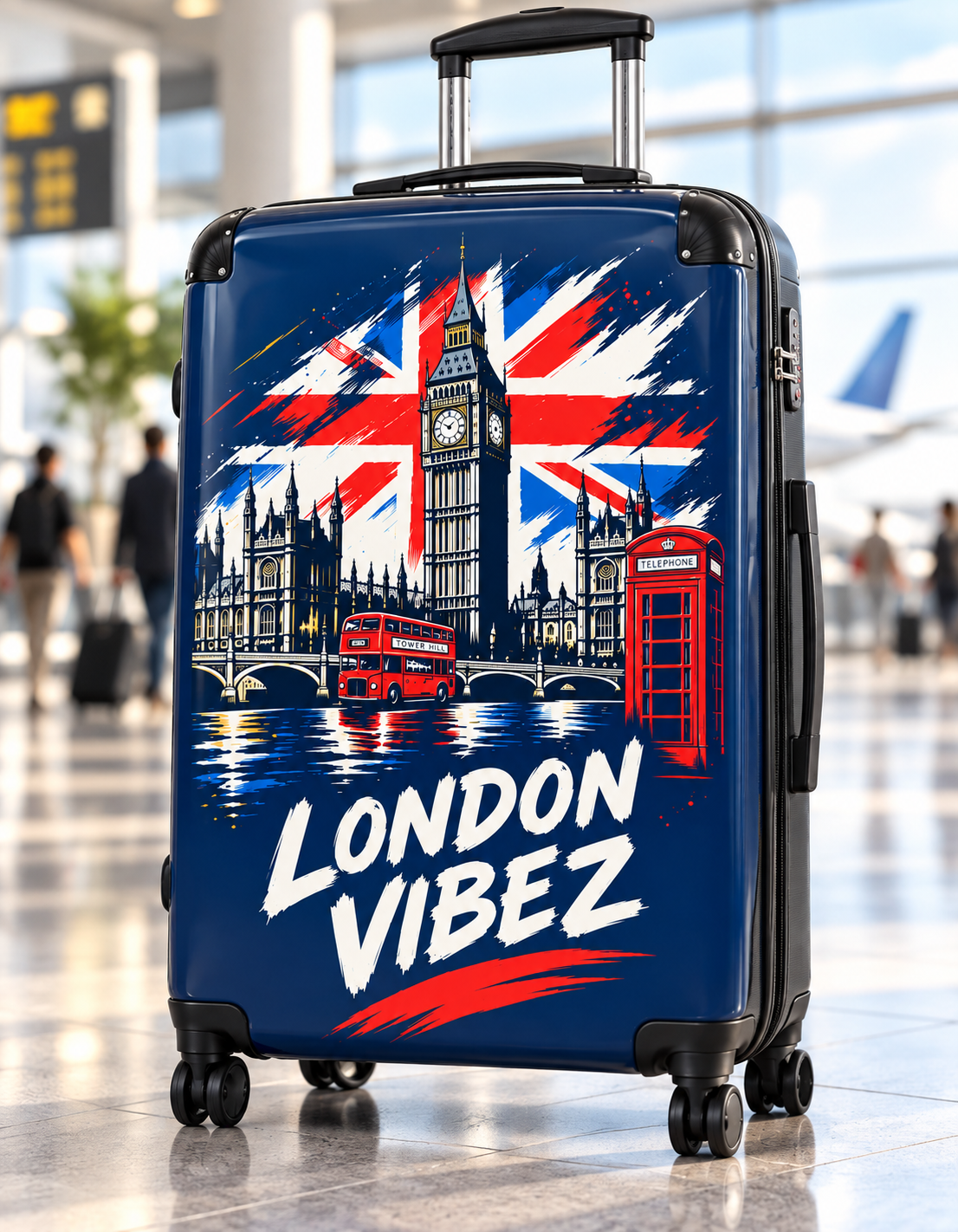 London Vibez Suitcase | Big Ben Union Jack Luggage Cover