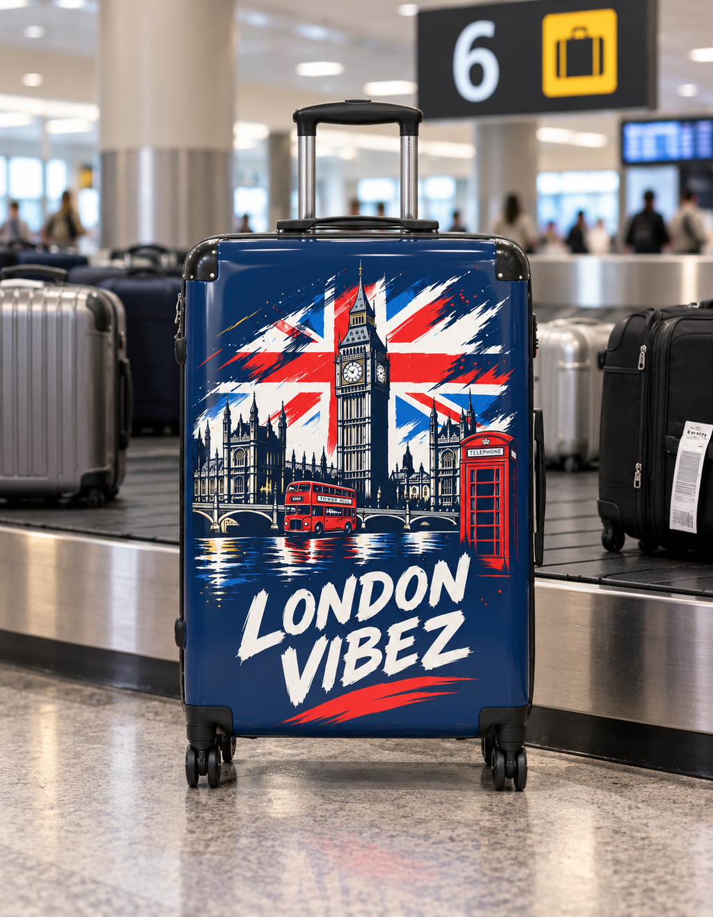 London Vibez Suitcase | Big Ben Union Jack Luggage Cover