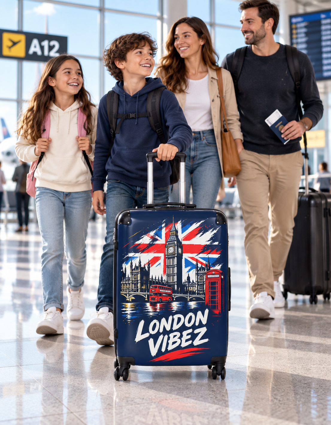 London Vibez Suitcase | Big Ben Union Jack Luggage Cover