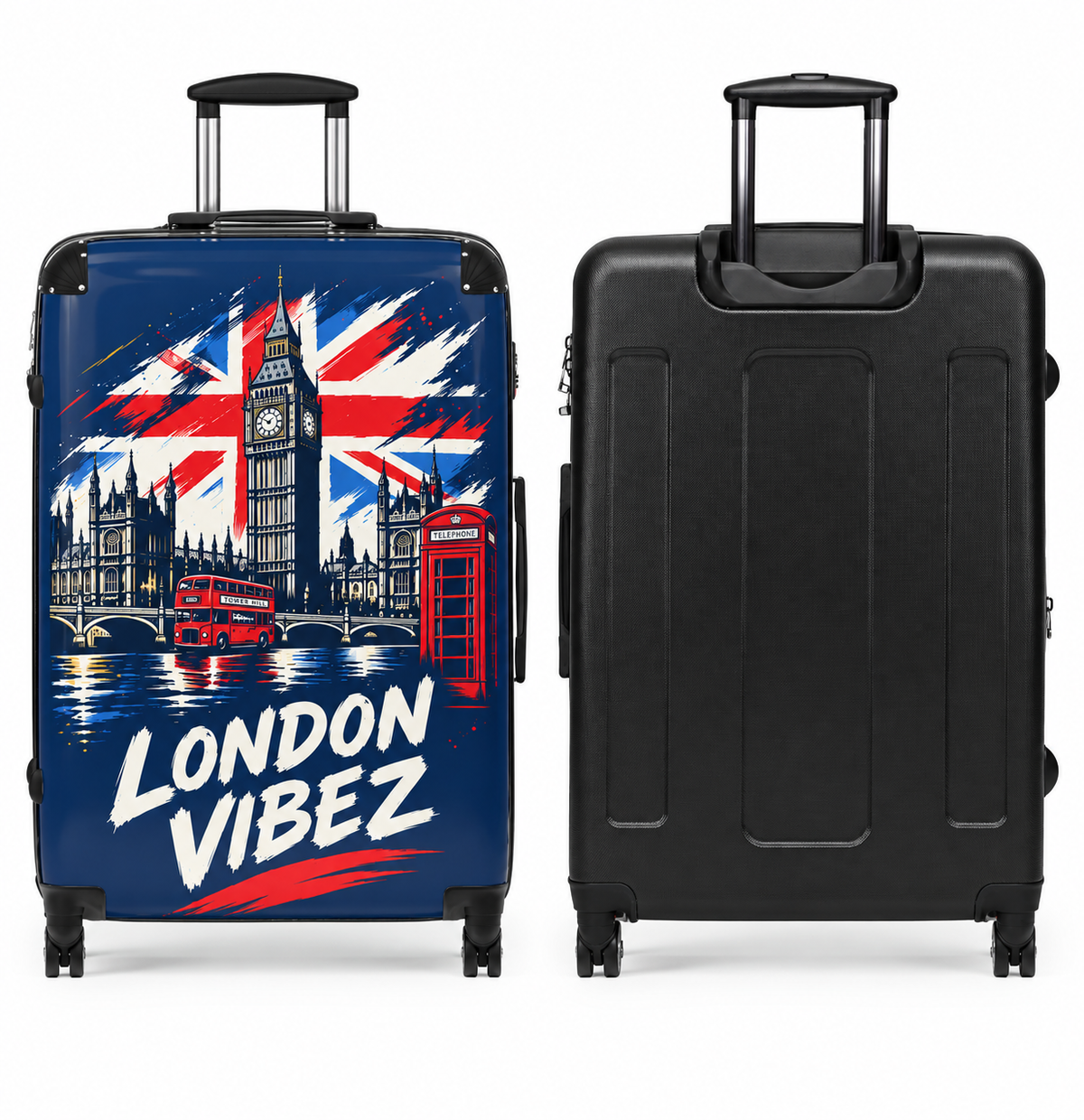 London Vibez Suitcase | Big Ben Union Jack Luggage Cover