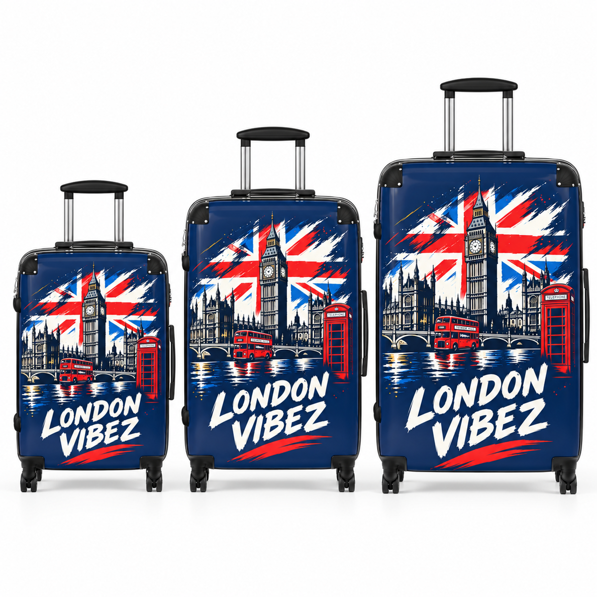 London Vibez Suitcase | Big Ben Union Jack Luggage Cover